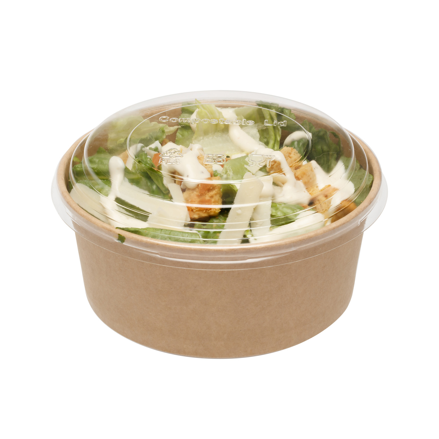 1000ml Kraft PLA Lined Salad Containers